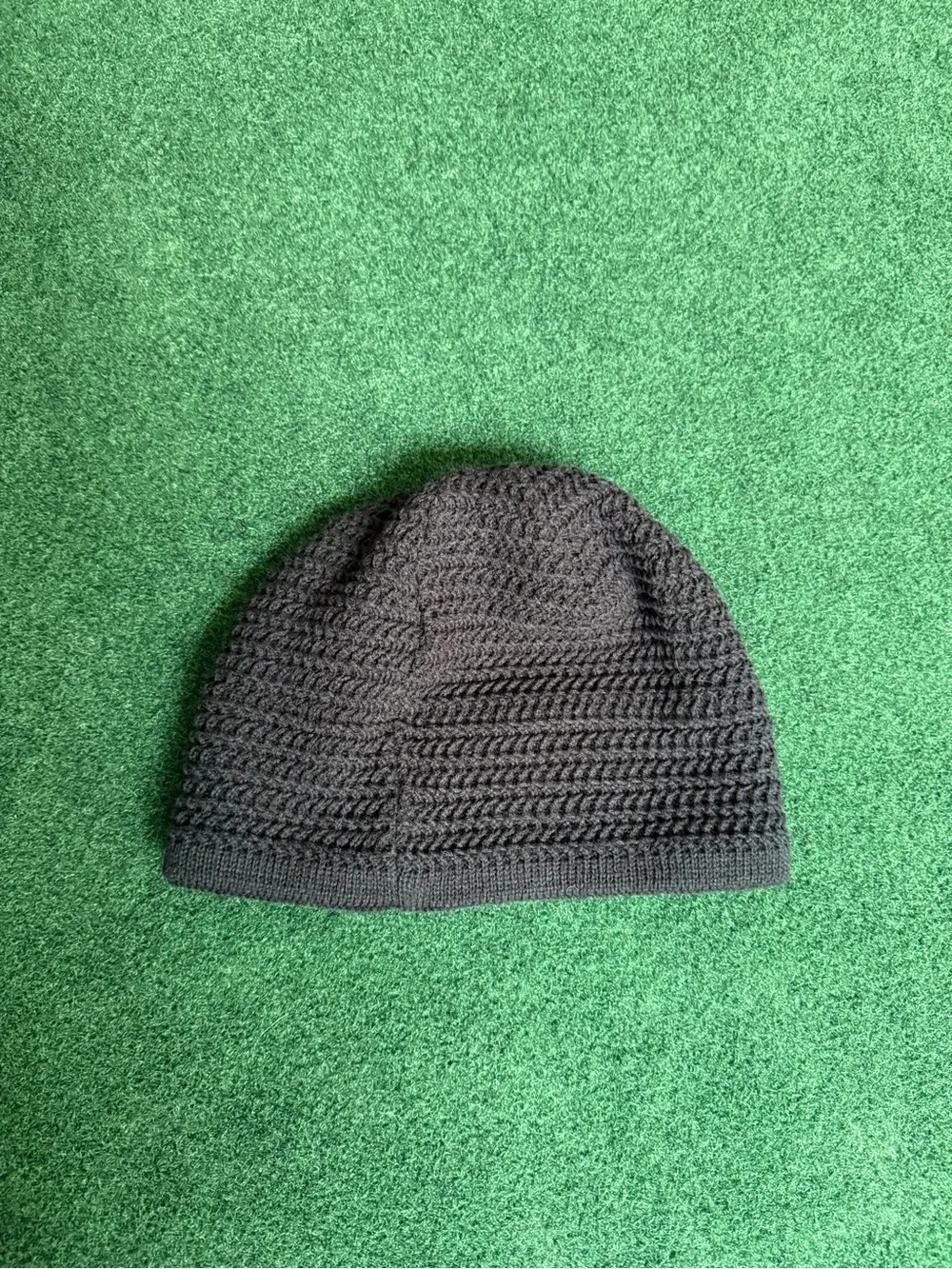 The North Face Black Knit Beanie with White Logo